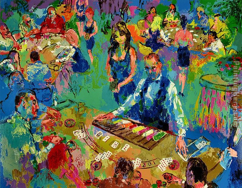 High Stakes Blackjack Vegas painting - Leroy Neiman High Stakes Blackjack Vegas art painting